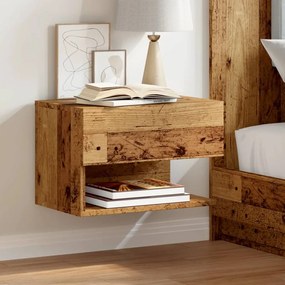 Comodini Da Parete 2pz Legno Antico /