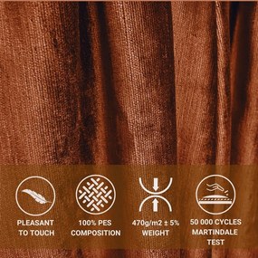 Letto matrimoniale imbottito color mattone con contenitore con rete inclusa 160x200 cm Etero – Maison de Rêve