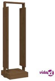 vidaXL Portalegna Miele 33,5x30x110 cm in Legno Massello di Pino