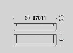 Colombo Design Over B7011vss Portasciugamani 60 cm Fissaggio A Fisher In Acciaio Satinato