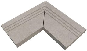 Bordo per piscina in gres porcellanato ECODADO+ Grad. Gres Est.Scan. dx-sx grig. 30x60x2 L 60 x H 60 cm, Sp 20 mm
