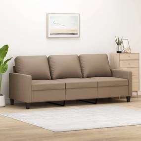 Divano A 3 Posti Cappuccino 180 Cm İn Similpelle /