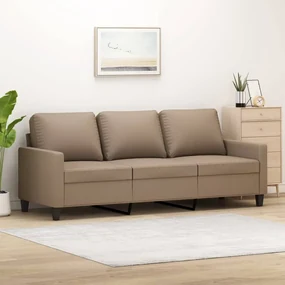 Divano A 3 Posti Cappuccino 180 Cm İn Similpelle /