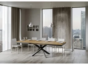 Tavolo 90x160 allungabile a 264 cm VOLANTIS EVOLUTION Quercia Natura