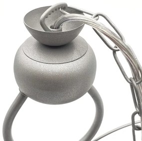 Lampadario a sospensione con catena RETRO 2xE27/60W/230V argento