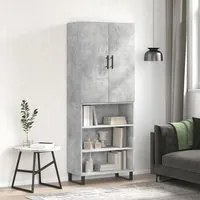 Credenza Grigio Cemento 69,5x34x180 cm in Legno Multistratocod mxl 101513