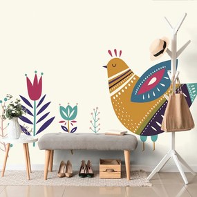 Carta da parati – Natura con tocco folcloristico
