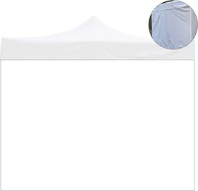 Telo di Ricambio Laterale per Gazebo Pieghevole 2x2m Impermeabile Ricambio Bianco...