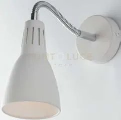 Applique a parete logiko bianca 1 luce attacco e14 8,5x33,5cm orien...