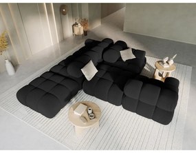 Divano in velluto nero 282 cm Bellis - Micadoni Home