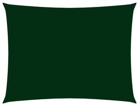 Parasole a Vela Oxford Rettangolare 5x7 m Verde Scuro 135495