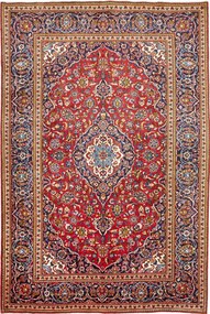 Kashan Tappeto 300x200 Rosso (Iran) Annodato A Mano