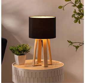 Atmosphera - Lampada da tavolo MOLU 1xE27/25W/230V pino/nero