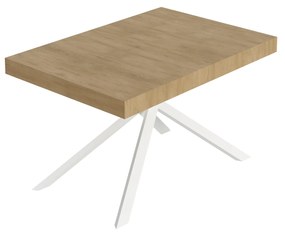 Itamoby Tavolo allungabile 90x140/244 cm Niket quercia natura gambe bianche