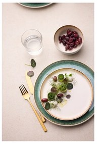 Piatto da dolce bianco/verde in gres ø 21 cm Gastro White/Green – Bitz