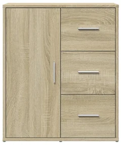 Credenze 2 pz rovere sonoma 60x31x70 cm in legno multistrato