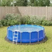 Telo Sotto Piscina Grigio Chiaro 366 cm Geotessile Poliestere 94225