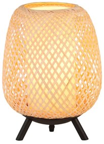 Lampada da tavolo boho Sol rattan E27 NOVECENTO