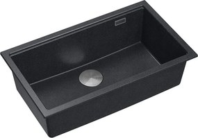 Lavello in granito Logan 110 Black Metallic
