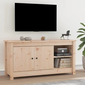 Mobile Porta Tv 103x36,5x52 Cm İn Legno Massello Di Pino /
