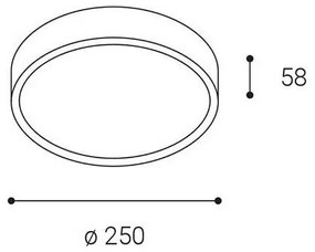 LED2 - Plafoniera LED da esterno MIRA LED/18W/230V IP65 nera