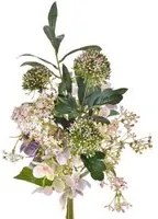 Set 2 Bouquet Artificiali Legato con Ortensie H 55 cm