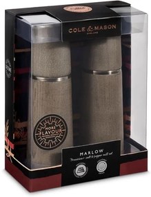 Cole&Mason - Set di macinini per sale e pepe MARLOW in faggio 2 pezzi 18,5 cm