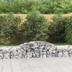 Cesti Gabbioni ad Arco 9 pz 300x50x40/60 cm Ferro Zincato