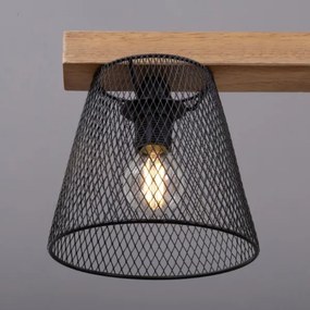 Briloner 4077-035 - Lampadario a sospensione con filo WOOD &amp; STYLE 3xE14/25W/230V