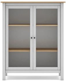 Vetrina in legno di pino bianco/naturale 90x110 cm Misti - Marckeric