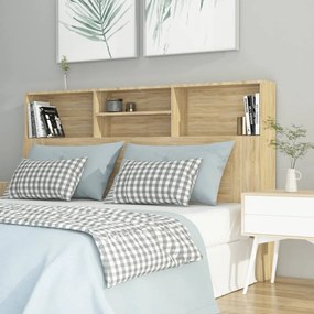 Testiera Con Contenitore Rovere Sonoma 160x19x103,5 Cm /