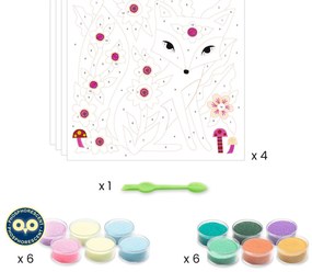 Gioco d'arte con la sabbia - Animali notturni