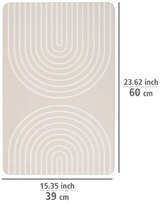Tappeto da bagno in quarzo beige 39x60 cm Nazca - Wenko
