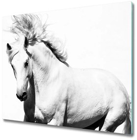 Tagliere in vetro Cavallo bianco 60x52 cm