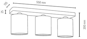 Spot-Light 8512374 - Plafoniera JENTA 3xE27/25W/230V