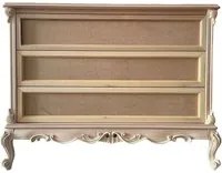 Cassettiera 3 cassetti classica barocco legno grezzo 135x56x102 - Mobili 2G