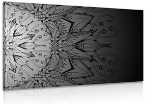Quadro su tela – Mandala in bianco e nero