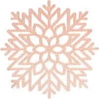 Tovaglietta fiocco di neve 38x38 cm rosa gold