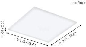 Eglo 98564 - Plafoniera LED RGB dimmerabile TURCONA-C LED/30W/230V + T