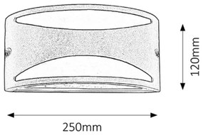 Rabalux 8359 - Applique da esterno MANHATTAN 1xE27/60W/230V