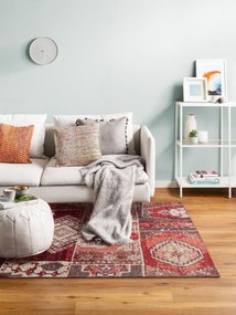 benuta Pop Tappeto a tessitura piatta Stay Rosso 155x235 cm - Tappeto design moderno soggiorno