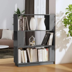 Libreria/divisorio grigio 80x25x101 cm legno massello di pino