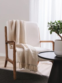 benuta Nest Plaid in cotone Jasmin Beige 125x150 cm - Tappeto design moderno soggiorno