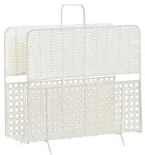 Portariviste DKD Home Decor Naturale Metallo Bianco vimini (36,5 x 15 x 41 cm)