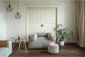 Puof a sacco blu con rivestimento in velluto a coste MooG – SLOWDOWN