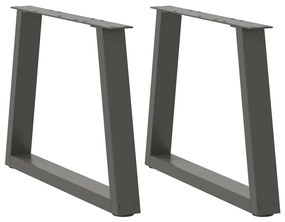 Gambe Tavolo Pranzo A V 2 Pz Antracite 50x(42-43,3)cm Acciaio /