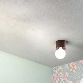 Plafoniera moderna alluminio Corten - BOW E27 lampadina a vista 12x9 cm