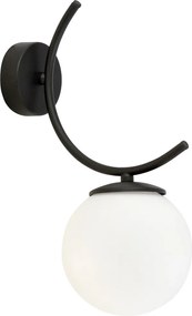 Applique da Parete in Acciaio e Vetro BOSTON Nero E14