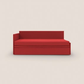 Durini Divano duplex con doppio letto in tessuto simil cotone impermeabile T13 rosso