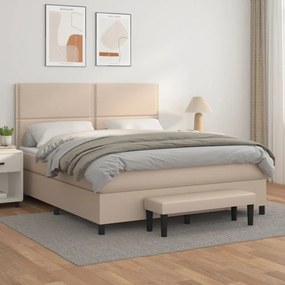 Giroletto A Molle Con Materasso Cappuccino 180x200cm Similpelle /